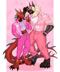 pink couple